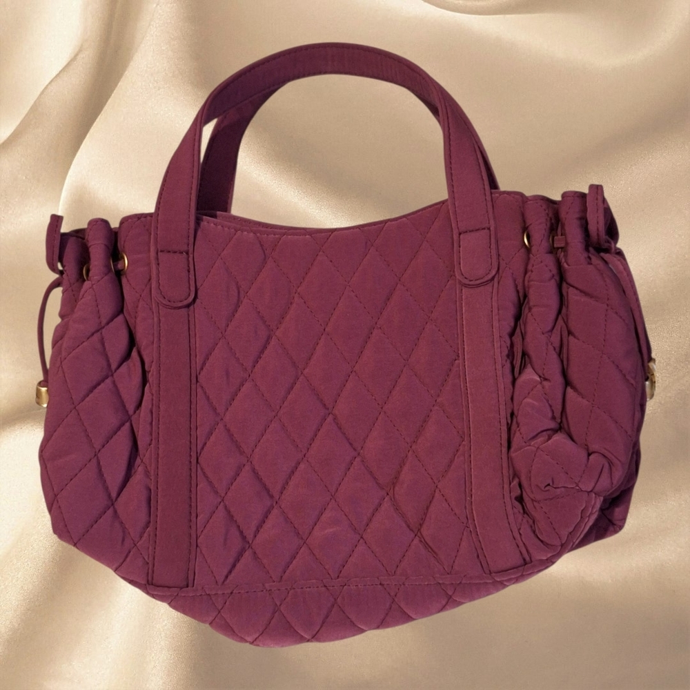 Vera Bradley Quilted Mini Bag in Plum